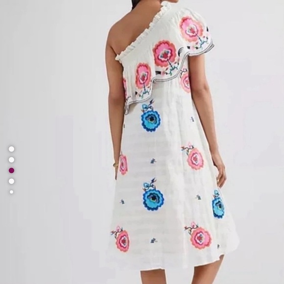 Anthropologie Pink and Blue Asymmetrical Sundress - Picture 3 of 12